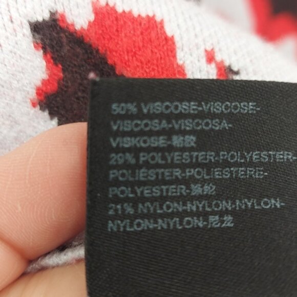 Anthropologie Mock Neck Floral Jacquard Knit Sweater XS - Picture 4 of 7